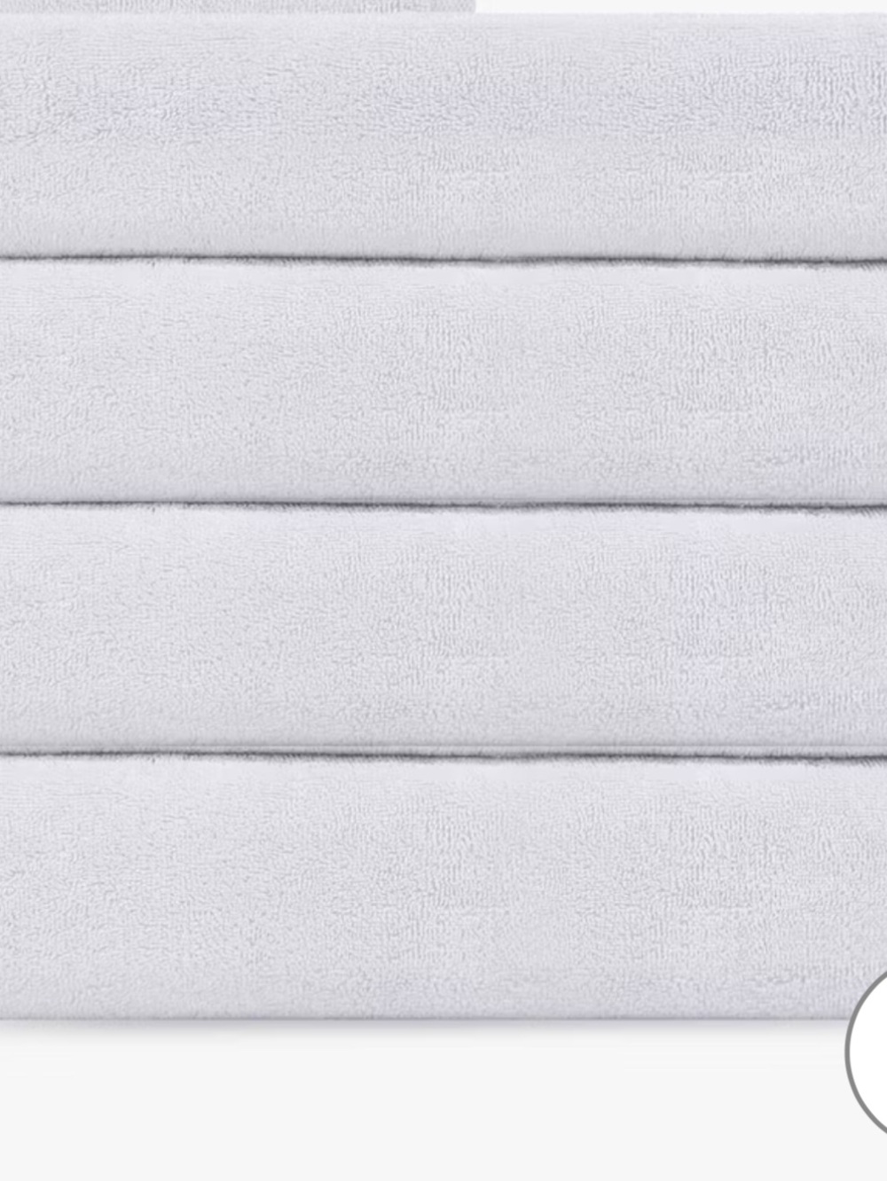 Depera Home 4 Piece Puresoft Turkish Hand Towel Set White, NEW with tags